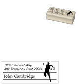 Tampons Encreurs Silhouette Tennis Player Adresse de retour (Tamponné)