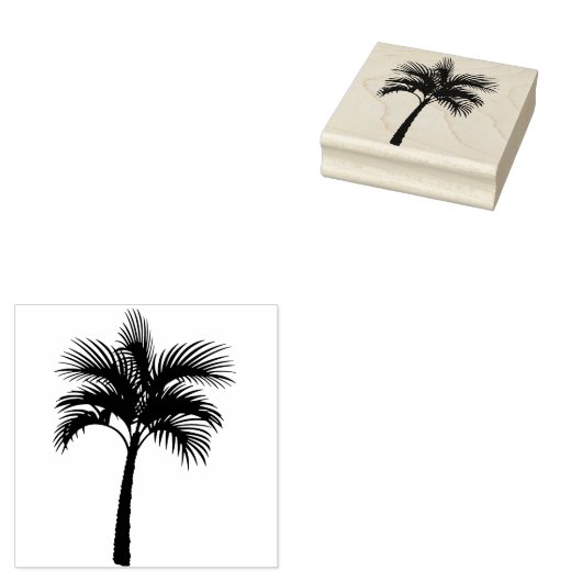 Tampons Encreurs Silhouette Tropical Palm Tree (Tamponné)