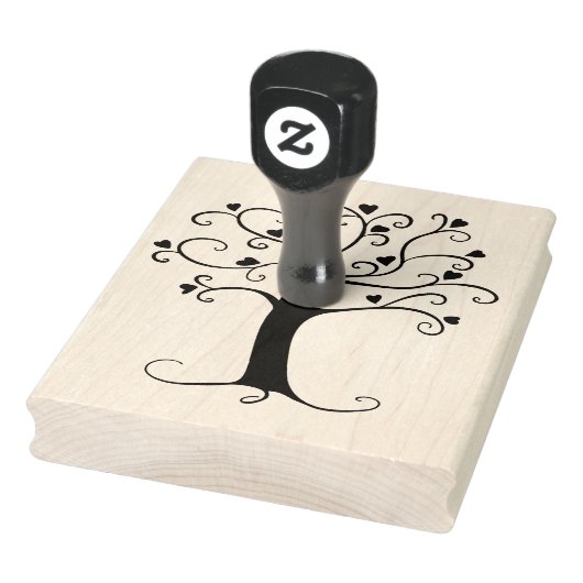 Tampons Encreurs Silhouettes d'arbre cardiaque, Timbre en caoutchou (Tampon)