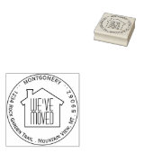 Tampons Encreurs Simple Accueil Nous avons déplacé Circle Nom Adres (Tamponné)