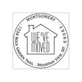 Tampons Encreurs Simple Accueil Nous avons déplacé Circle Nom Adres (Impression)