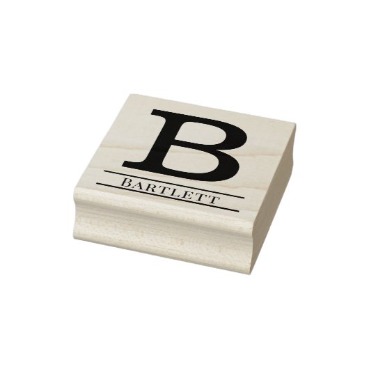 Tampons Encreurs Simple Bold unique Nom initial du monogramme #6 (Tampon)