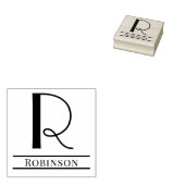 Tampons Encreurs Simple Bold unique Nom initial du monogramme #7 (Tamponné)
