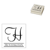 Tampons Encreurs Simple Bold unique Nom initial du monogramme #9 (Tamponné)