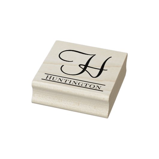 Tampons Encreurs Simple Bold unique Nom initial du monogramme #9 (Tampon)