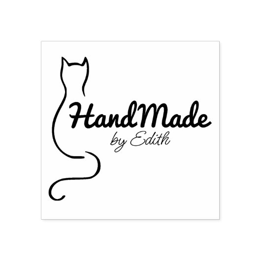 Tampons Encreurs Simple chat fait main (Impression)