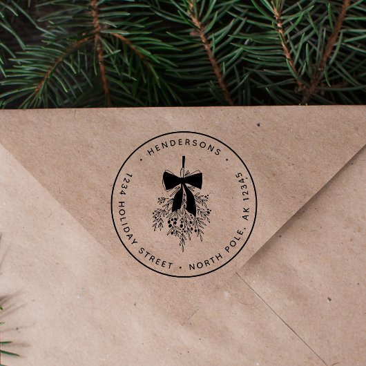 Tampons Encreurs Simple Christmas Mistletoe Adresse de retour