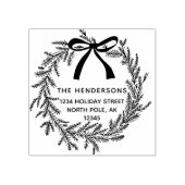 Tampons Encreurs Simple Christmas Pine Wath Retour Adresse (Impression)