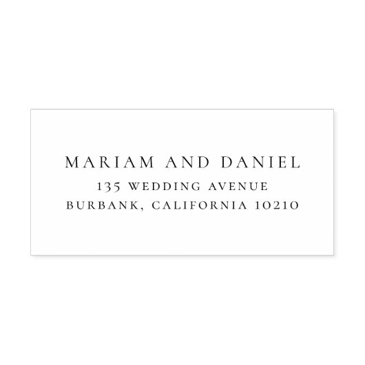 Tampons Encreurs Simple Classic Script Names Mariage Adresse de ret (Impression)