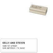 Tampons Encreurs Simple Couple Gauche Aligné Adresse de retour Bois (Tamponné)