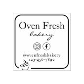 Tampons Encreurs Simple Cupcake Nom commercial Boulangerie (Impression)