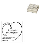 Tampons Encreurs Simple Cute With Love Heart Name Adresse de retour (Tamponné)