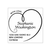 Tampons Encreurs Simple Cute With Love Heart Name Adresse de retour (Impression)