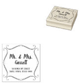 Tampons Encreurs Simple Défilement Nom de famille Adresse de retour (Tamponné)