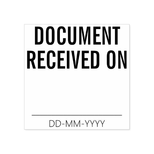 Tampons Encreurs Simple "DOCUMENT REÇU SUR" Timbre en caoutchouc (Impression)