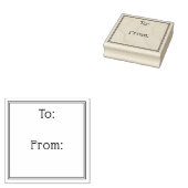 Tampons Encreurs Simple elegant border to from gift label (Tamponné)