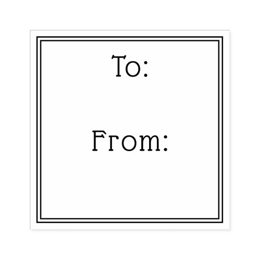 Tampons Encreurs Simple elegant border to from gift label (Impression)
