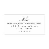 Tampons Encreurs Simple Elegant Botanical Wedding Return Address (Impression)