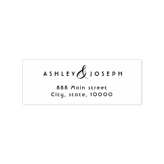 Tampons Encreurs Simple Elegant Couple Adresse de retour (Tamponné)