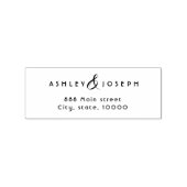 Tampons Encreurs Simple Elegant Couple Adresse de retour (Impression)