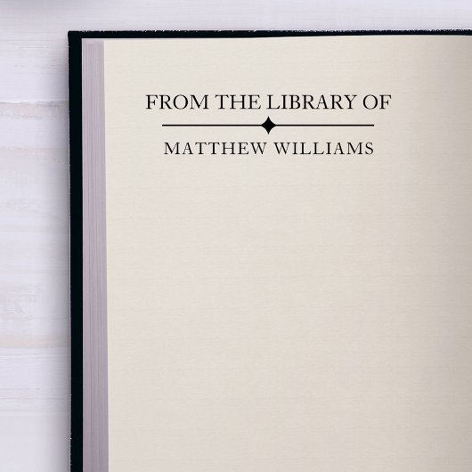 Tampons Encreurs Simple Élégant De La Bibliothèque De Nom Personnal