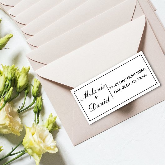 Tampons Encreurs Simple Elegant Mariage Adresse de retour