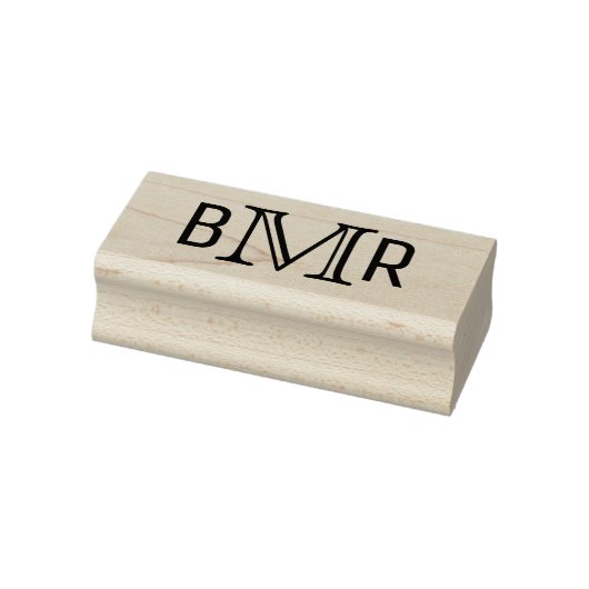 Tampons Encreurs Simple Élégant Monogramme de 3 Lettres Initiales # (Tampon)