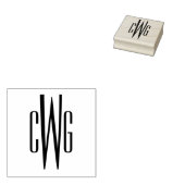 Tampons Encreurs Simple Élégant Monogramme de 3 Lettres Initiales # (Tamponné)