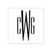 Tampons Encreurs Simple Élégant Monogramme de 3 Lettres Initiales # (Impression)