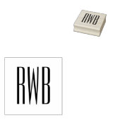 Tampons Encreurs Simple Élégant Monogramme de 3 Lettres Initiales # (Tamponné)