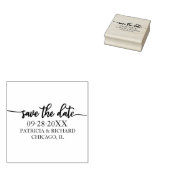 Tampons Encreurs Simple Élégant Script Budget Mariage Save The Date (Tamponné)