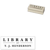 Tampons Encreurs Simple Elegant Typography Custom Name Library Book (Tamponné)