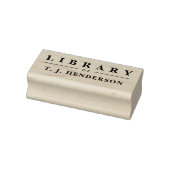 Tampons Encreurs Simple Elegant Typography Custom Name Library Book (Tampon)