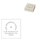 Tampons Encreurs Simple Heart Elegant Typography Adresse de retour (Tamponné)