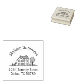 Tampons Encreurs Simple House Illustration Arch Adresse 4 (Tamponné)