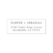 Tampons Encreurs Simple Italique Mariage Nom de couple Adresse de r (Impression)