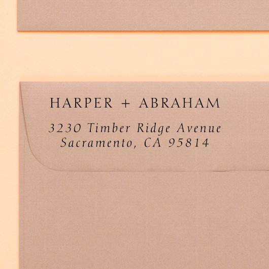 Tampons Encreurs Simple Italique Mariage Nom de couple Adresse de r