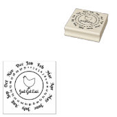 Tampons Encreurs Simple Just got Poulet Oeuf Carton Date Timbre (Tamponné)