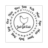 Tampons Encreurs Simple Just got Poulet Oeuf Carton Date Timbre (Impression)