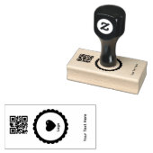Tampons Encreurs Simple Logo 'Code QR' Texte Promotionnel d'Affaire (Tamponné)