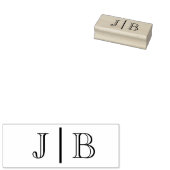 Tampons Encreurs Simple Mariée Marié Mariage 2 Monogramme Initial V (Tamponné)