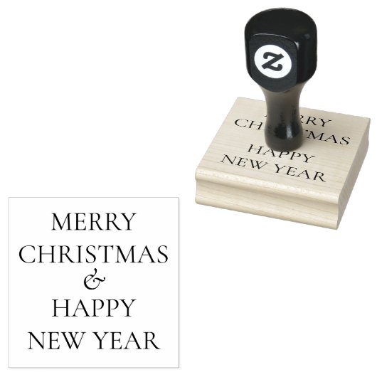 Tampons Encreurs Simple Merry Christmas happy New Year (Tamponné)