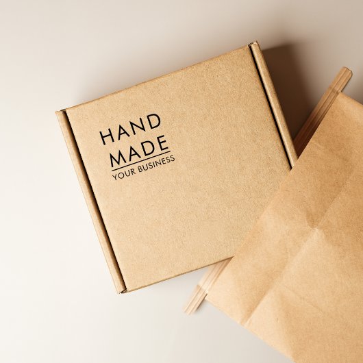 Tampons Encreurs Simple Minimalist Handmade Custom Business Name