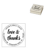 Tampons Encreurs Simple Modern Merci Round Return Adresse (Tamponné)