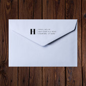 Tampons Encreurs Simple Moderne Monogramme Adresse de retour