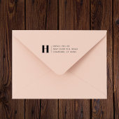 Tampons Encreurs Simple Moderne Monogramme Adresse de retour