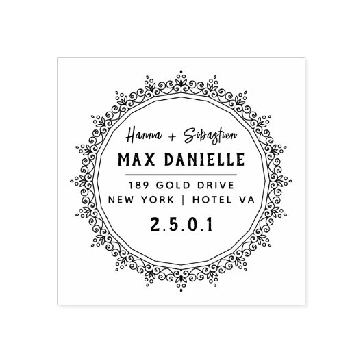 Tampons Encreurs Simple Moderne Professionnel Gras Courbe Botanique (Impression)