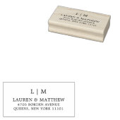Tampons Encreurs Simple Monogram Mariage Élégant (Tamponné)