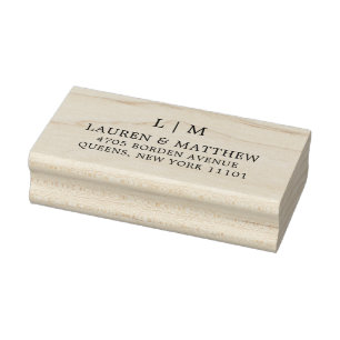 Tampons Encreurs Simple Monogram Mariage Élégant
