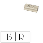 Tampons Encreurs Simple Monogramme Initiale de 2 Mariés de Mariage (Tamponné)